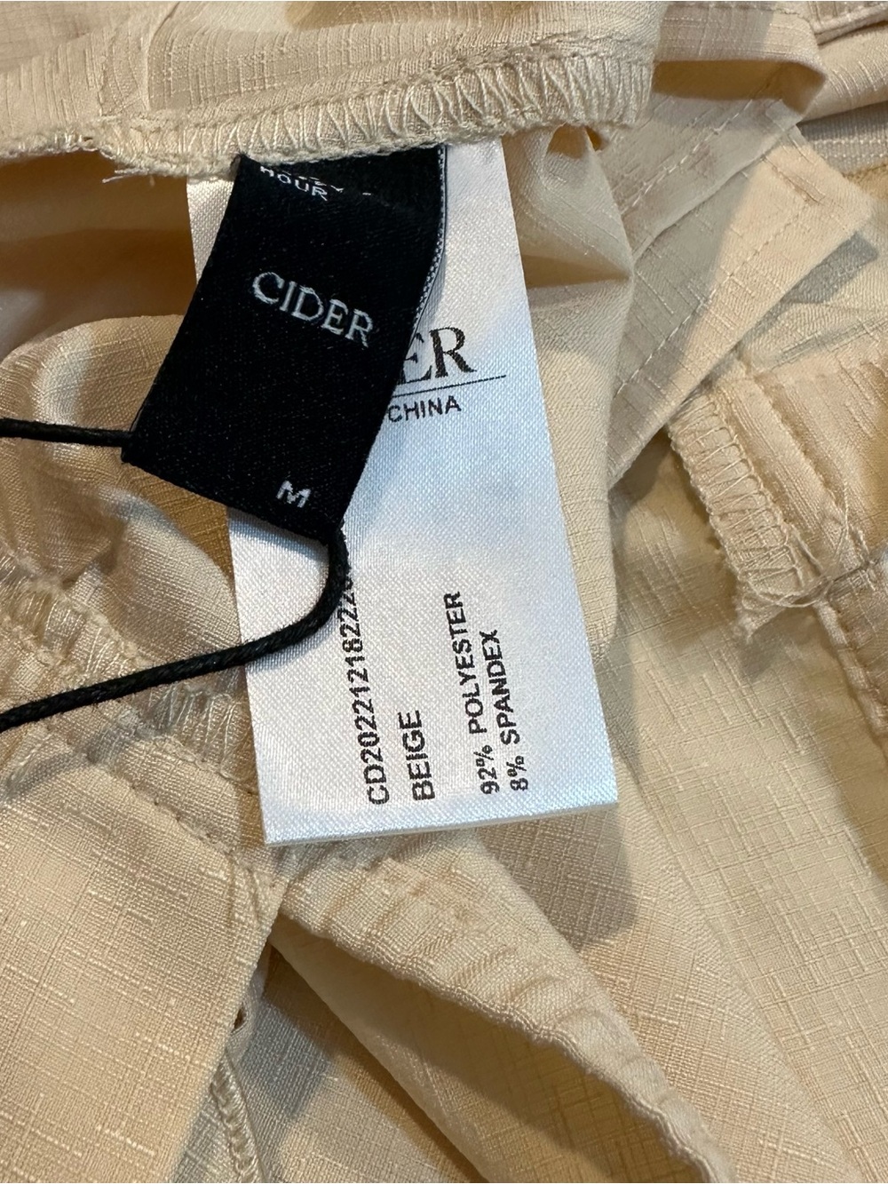 Cider Beige Tie Front Crop Top Size M NWT - Picture 8 of 15